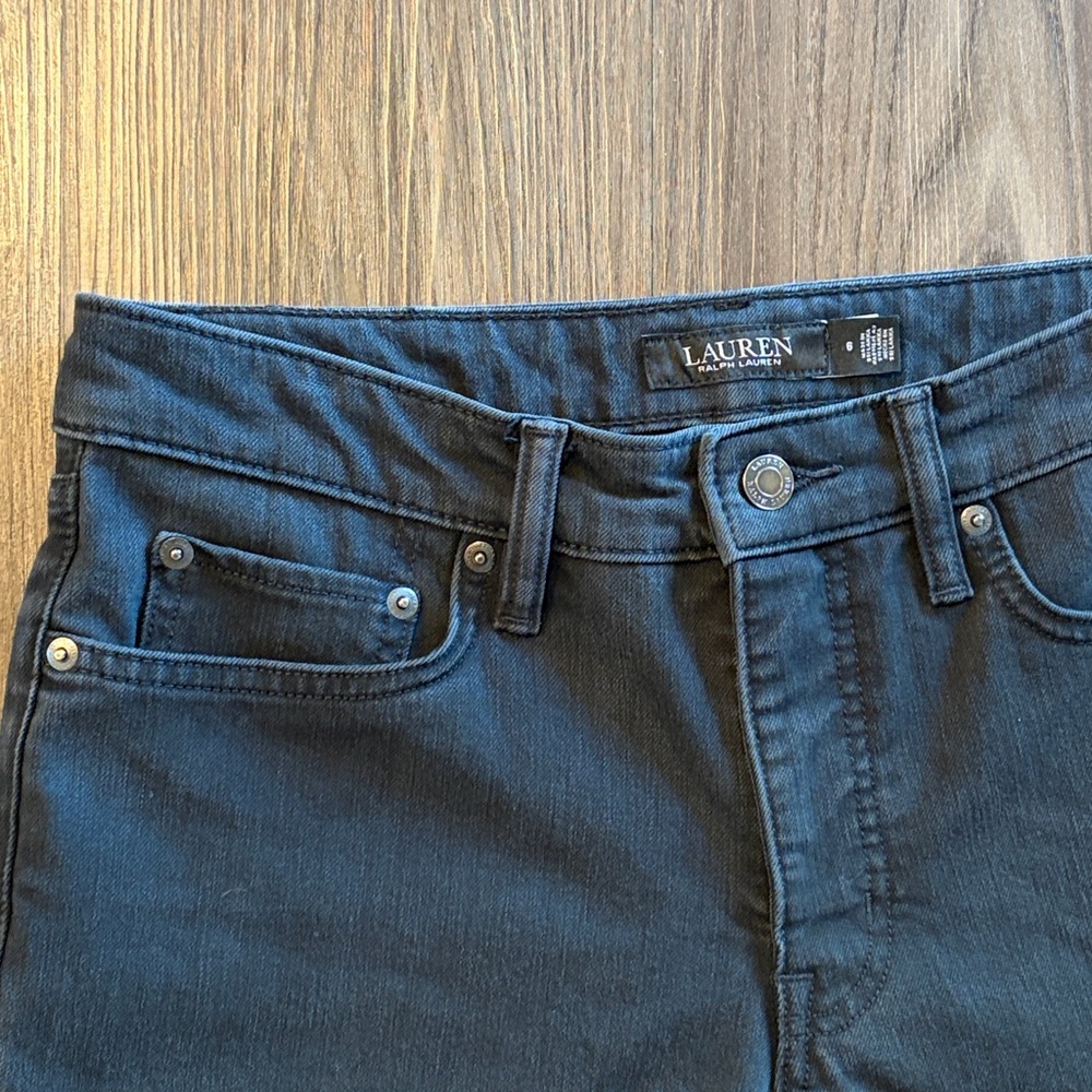 Ralph Lauren Black Label Womens Straight Leg Jeans Size 6 Black Denim Classic - Picture 4 of 10